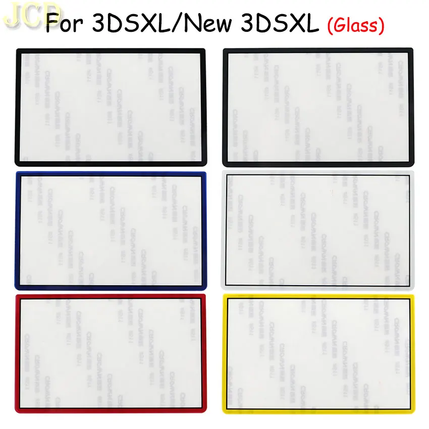 JCD para 3DSXL 3DSLL cubierta de lente de cristal de espejo superior pantalla LCD cubierta frontal de lente para reparación de consola nueva 3DS LL XL