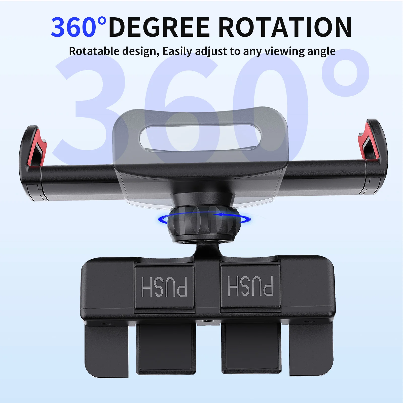 360 °   Soporte giratorio para tableta de coche, soporte Universal para teléfono móvil, navegación para tableta expandible de 4-12 pulgadas, Universal - imagen 4
