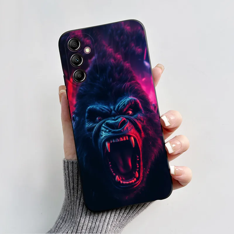 Para Samsung A14 funda Galaxy A14 5G funda SM-A145F A145M SM-A146B funda de teléfono de silicona negra de moda de lujo funda trasera a prueba de golpes - imagen 2