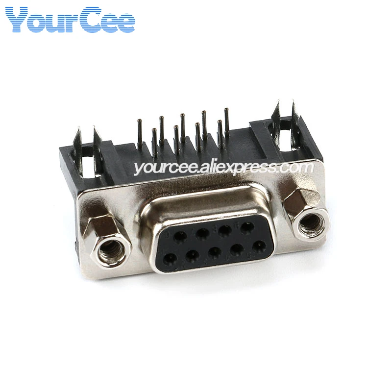 2 uds/1 unidad DR9 9P puerto serie RS232 DR25 25P puerto paralelo DR15 Pin doblado de 90 grados ángulo recto conector d-sub soldado - imagen 2