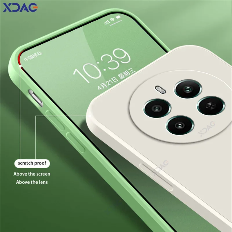 Fundas de lujo para teléfonos móviles de doble capa para Realme P1 Narzo 70 Pro 5G Protector suave cubierta cuadrada de silicona líquida RealmeP1 Narzo70Pro - imagen 5