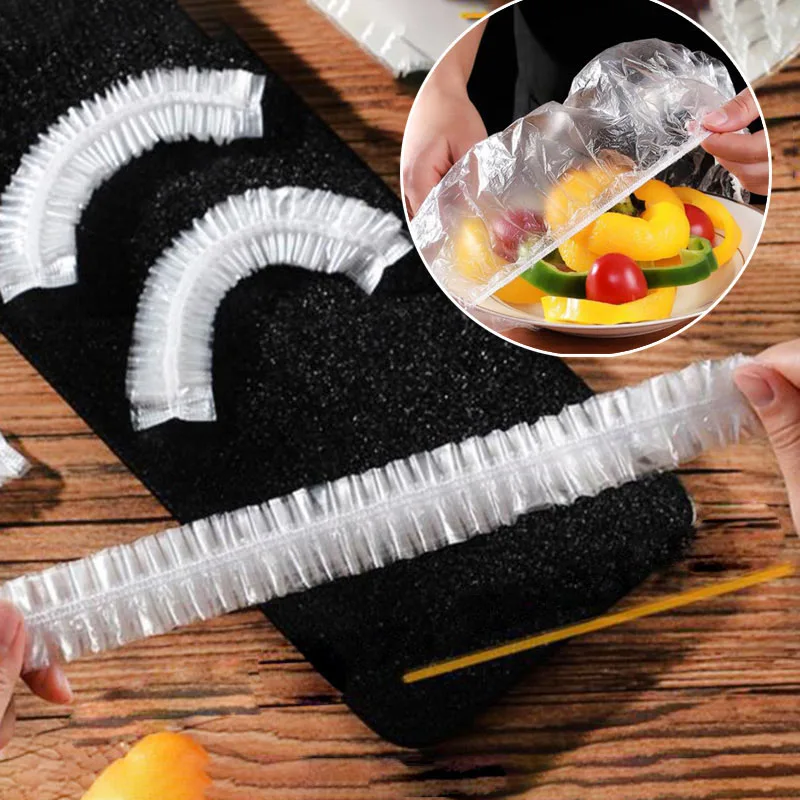 Bolsa de almacenamiento para mantenimiento fresco de cocina, cubierta desechable para alimentos, tapa de plástico elástica para alimentos, tapas para tazones de frutas y tazas - imagen 2