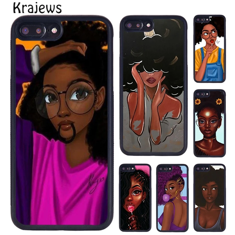 Krajews-funda de teléfono negra para mujer y niña, funda para iPhone 17 Air 16 15 14 plus 11 12 13 Pro Max