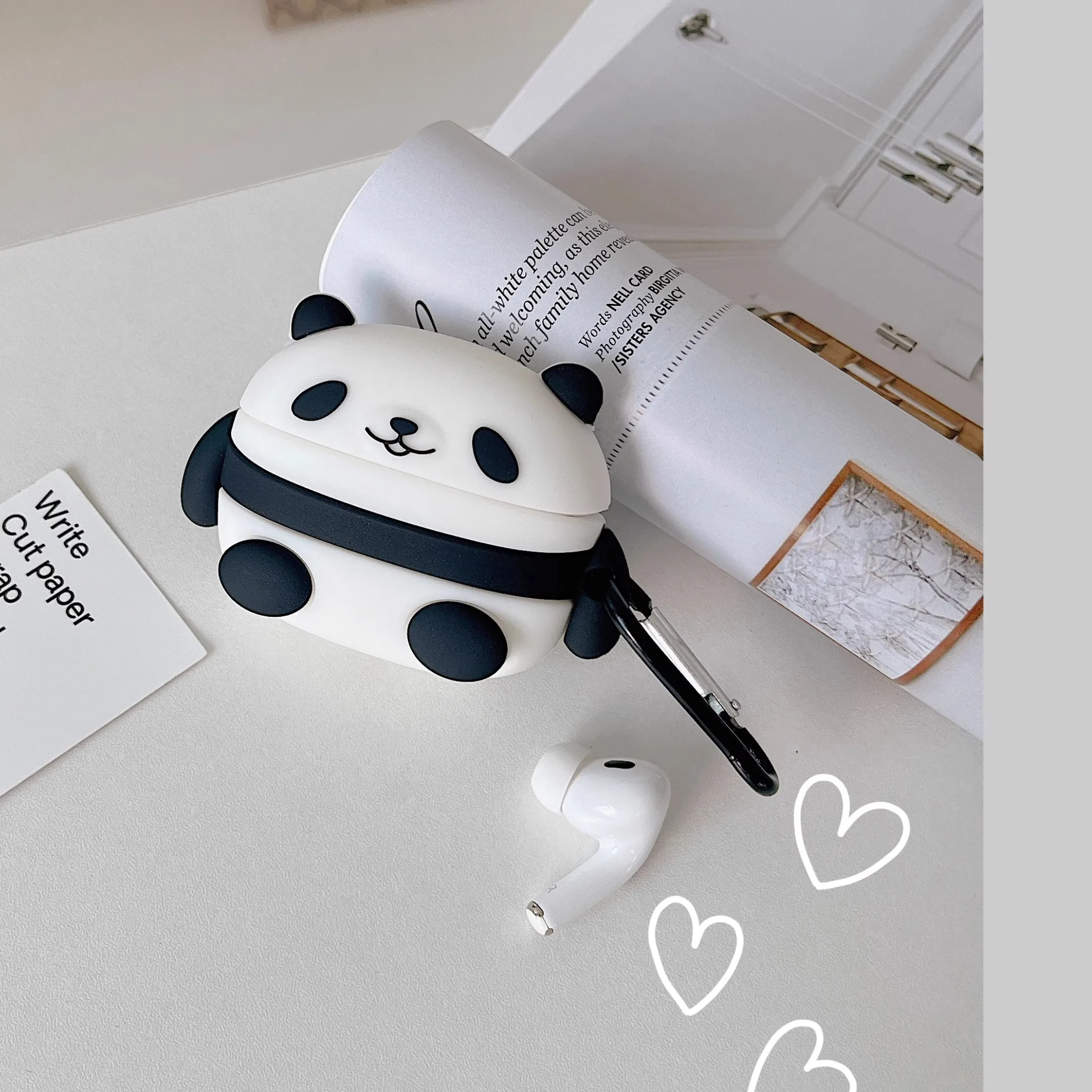 Para Airpods 1 2 3 4 Pro Pro 2 Pro 3 divertido Panda funda de silicona para auriculares accesorios cubierta - imagen 4