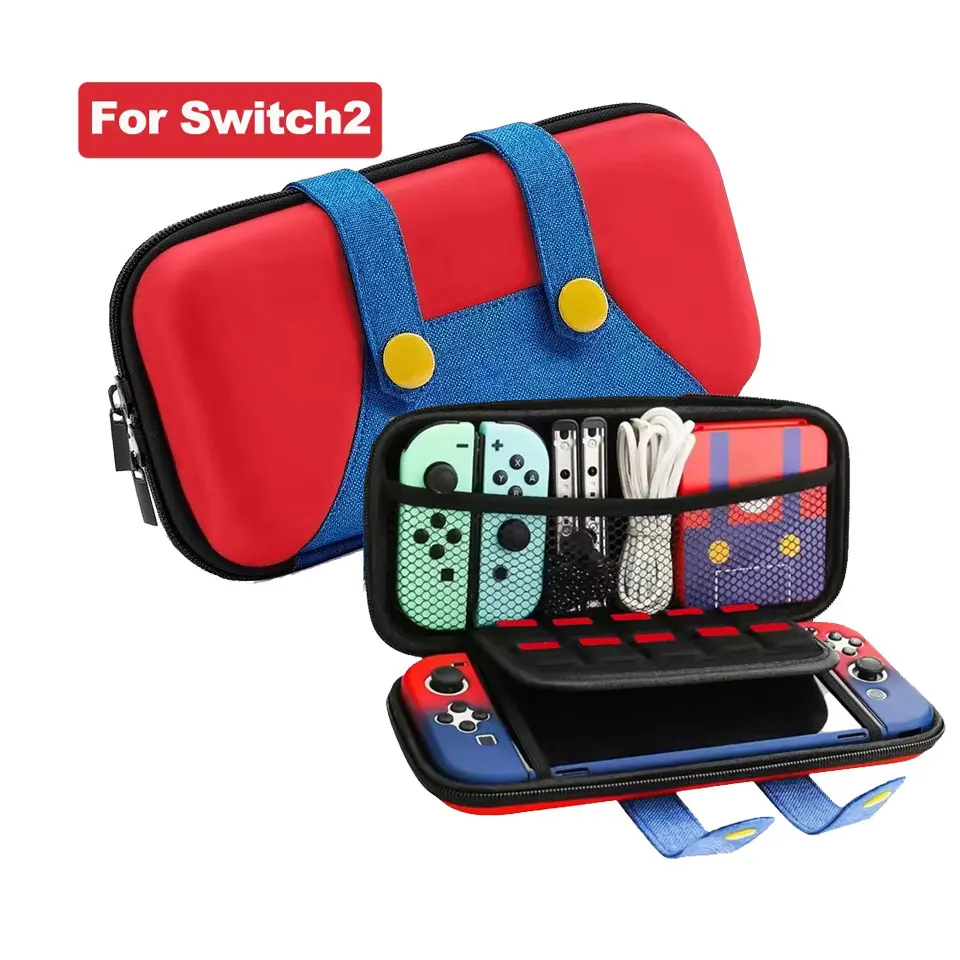 Estuche de viaje de carcasa dura EVA para consola de juegos NS Switch 2, bolsa de almacenamiento protectora portátil para accesorios NS Switch 2