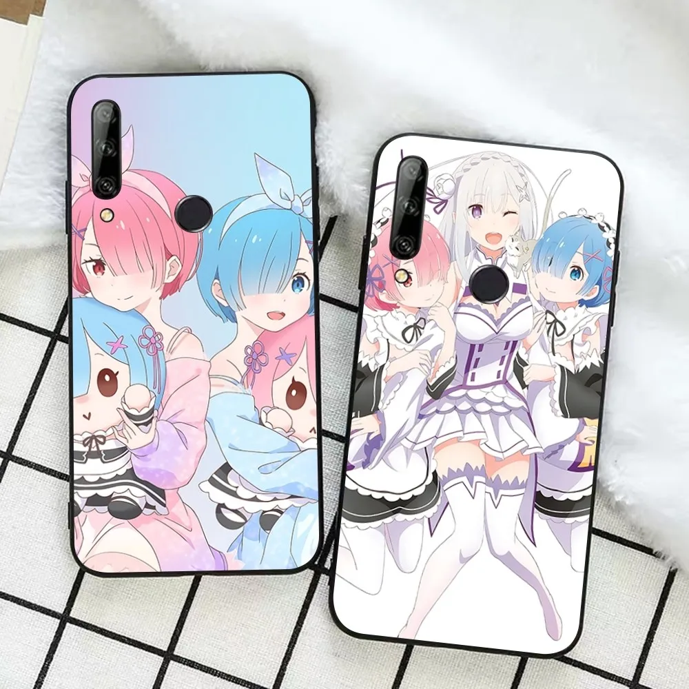 Funda de teléfono de Anime japonés Re z-zeroES para Huawei Honor 10 Lite 9 20 7A 9X 30 50 60 70 Pro Plus, funda de silicona suave - imagen 2