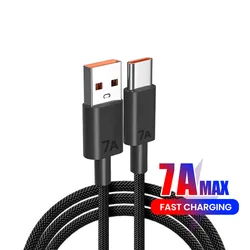 Cable Datos USB-A a USB-C Tejido 120W Carga Súper Rápida