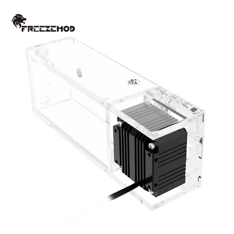FREEZEMOD Bomba de caja AIO Depósito de forma cuadrada, núcleo de bomba centrífuga de 650 L/H/Diseño modular silencioso, 600 ML PUB-EG6-FX-360 - imagen 3