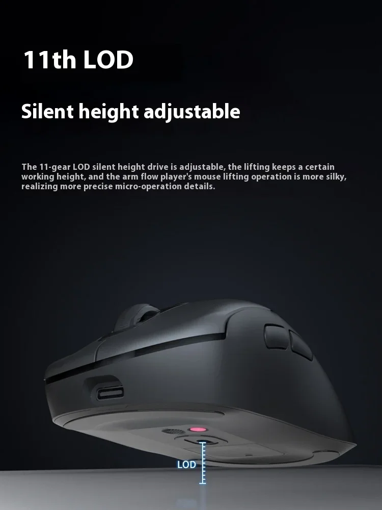 Rapoo-ratón inalámbrico Vt3 Vt1 pro Max, 8k, Paw3950, modo Dual, Ligero, ergonómico, batería de larga duración - imagen 5