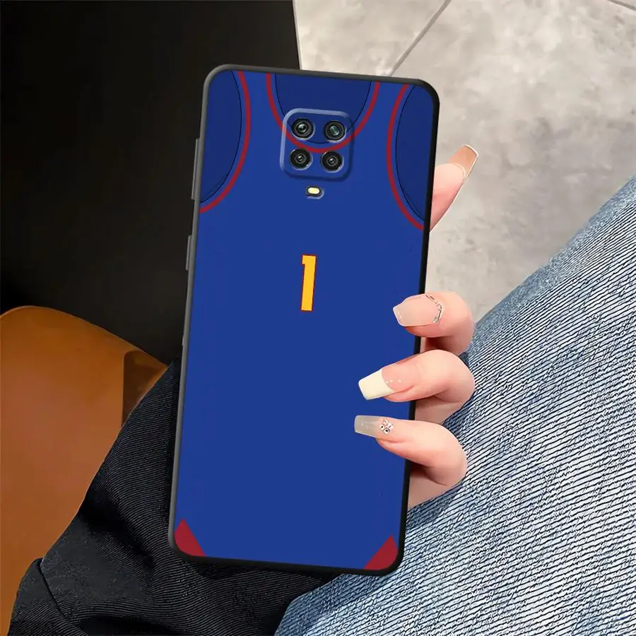 Funda de teléfono suave negra para Xiaomi Redmi Note 9S 10S 11s 7 8 13 14 Pro Plus 9 10 11 12 Pro 12s diseño Digital de baloncesto - imagen 5