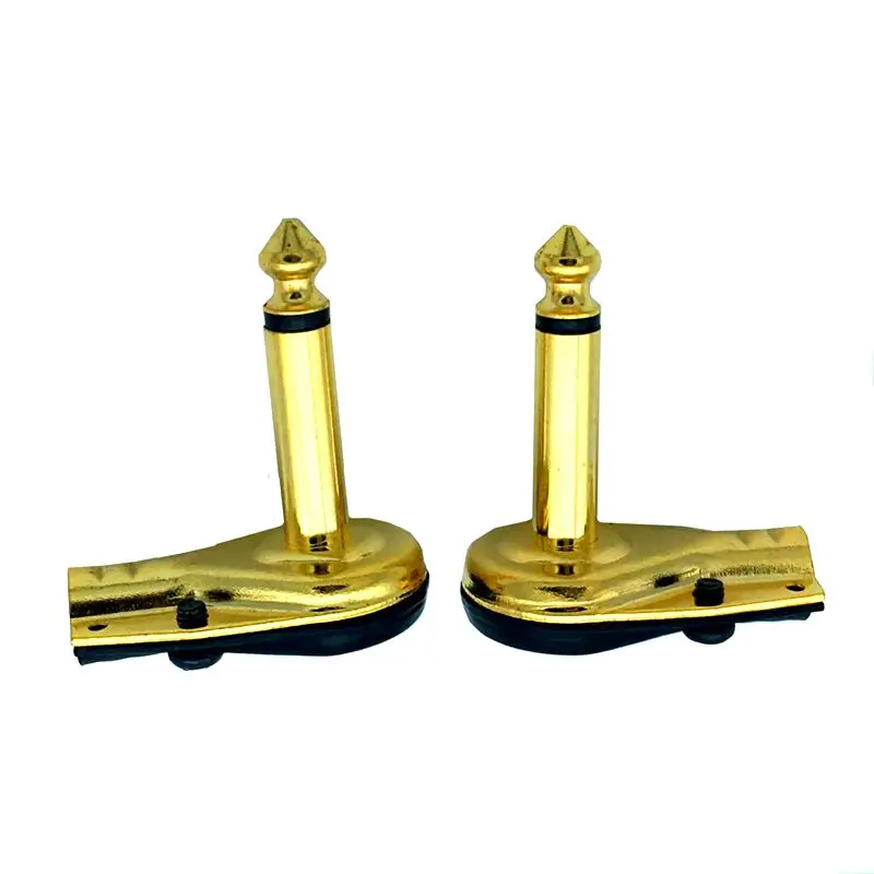 Codo de 90 grados 6,35 conector amplificador de micrófono de Audio de dos núcleos grande conector de guitarra eléctrica de un solo canal curvo de 6,35mm - imagen 4