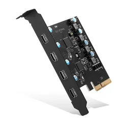 Tarjeta Expansión PCIe USB-C Hub 7 Puertos para PC
