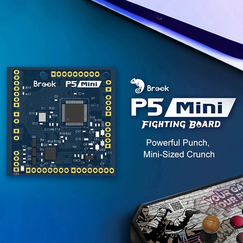 Brook P5 Mini tablero de lucha Mini Hitbox PCB PS5 codificador de juego de lucha para PC/NS/PS3/PS4/PS5 Tekken 8 - imagen 4