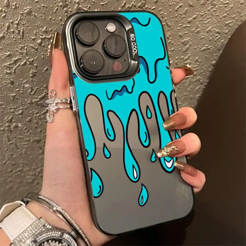 Funda Graffiti para iPhone 11 16 15 14 13 Pro Max 12Mini XS XR 8 7 Plus carcasa protectora de pantalla a prueba de golpes - imagen 3