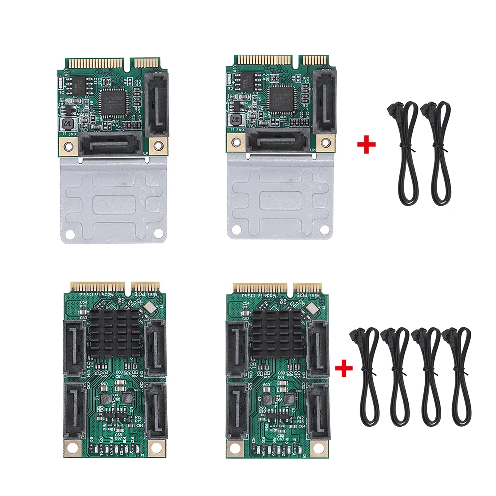 Mini tarjeta elevadora PCI-E a SATA3.0, convertidor M.2 PCI-E 2,0, tarjeta de expansión de clave B + M 2/4, SATA 3,0, tarjeta adaptadora SSD