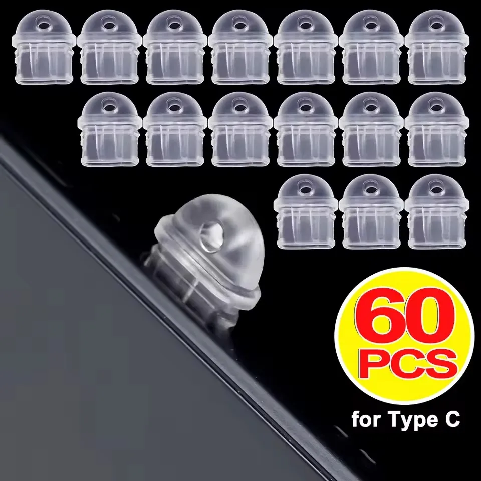 USB C tipo C tapón antipolvo encanto DIY colgante puerto de carga de teléfono tapas protectoras cubierta antipolvo de silicona para tapones antipolvo Samsung Mi