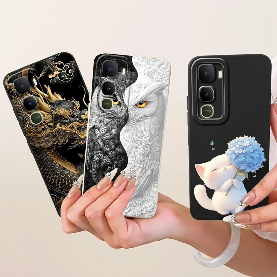 Para Vivo Y400 Pro 5G funda elegante cubierta pintada de caramelo suave TPU mate funda de teléfono para Vivo Y400 5G V2506 Y 400 VivoY400 Pro Fundas - imagen 3