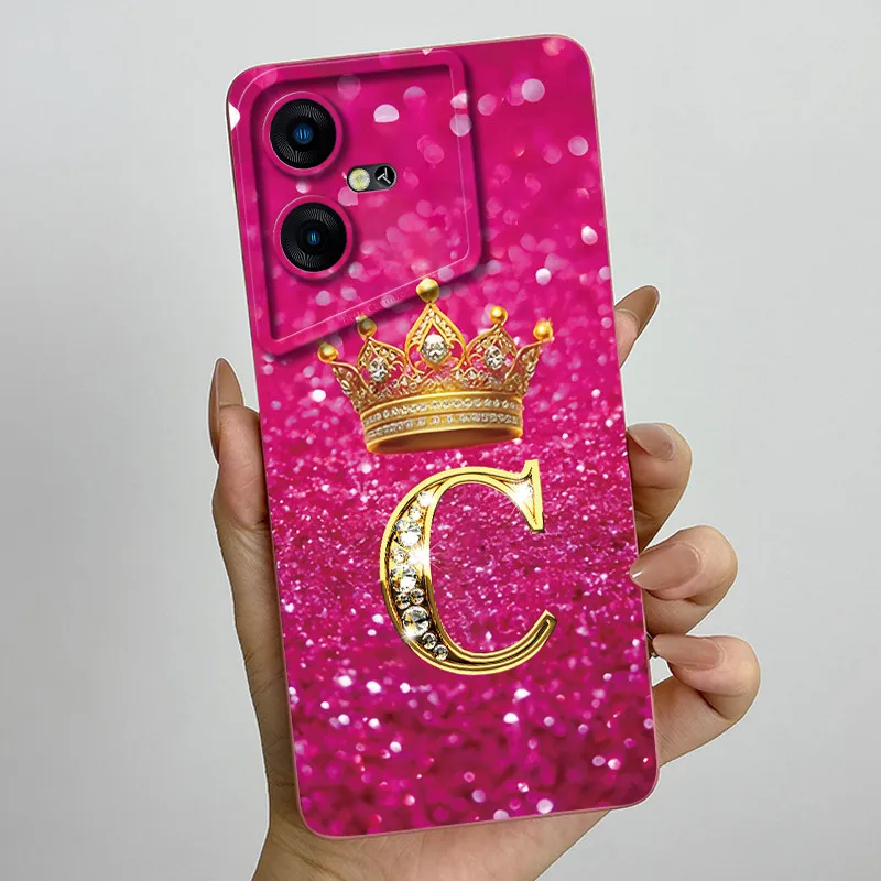 Para Tecno Pova Neo 3 funda LH6n corona letras parachoques fundas de teléfono blandas de silicona para Tecno Pova Neo3 protección de cámara contraportada - imagen 5