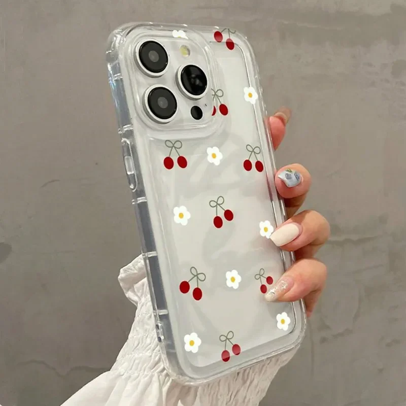 Funda de teléfono bonita cereza y Margarita para Samsung A55 A54 5g A52 A32 A53 A34 A15 funda S22 S23 S24 Ultra Plus S21 S20 FE funda de Airbag - imagen 4