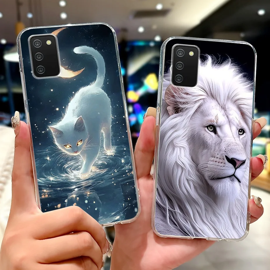 Para Samsung Galaxy A02s funda SM-A025F moda gato León pintado funda de silicona suave para Samsung A02s M 02s Galaxy M02s Shell - imagen 4