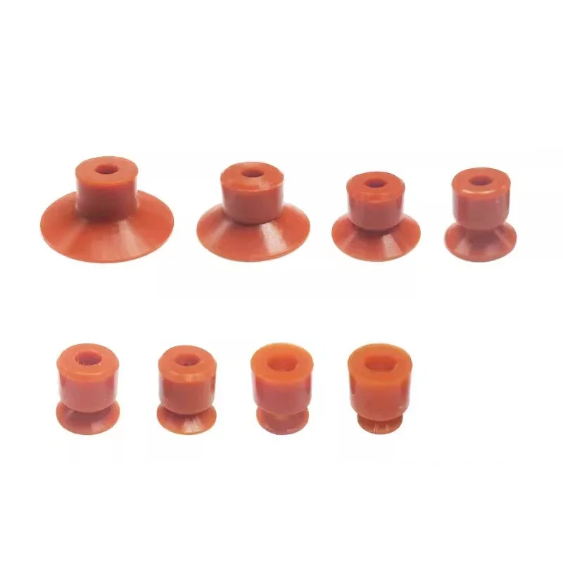 Ventosa neumática de goma de silicona roja, ventosa de cabeza pequeña, orificio de montaje de 5mm para piezas de manipulador de máquina de moldeo por inyección - imagen 4