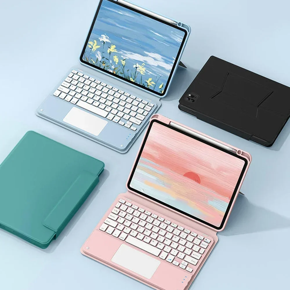 Funda con teclado mágico para iPad Air 5 4 Pro 12,9 11 10,2 10,5 7th 8th 9th 10th 10,9 2024 2022 funda magnética para teclado
