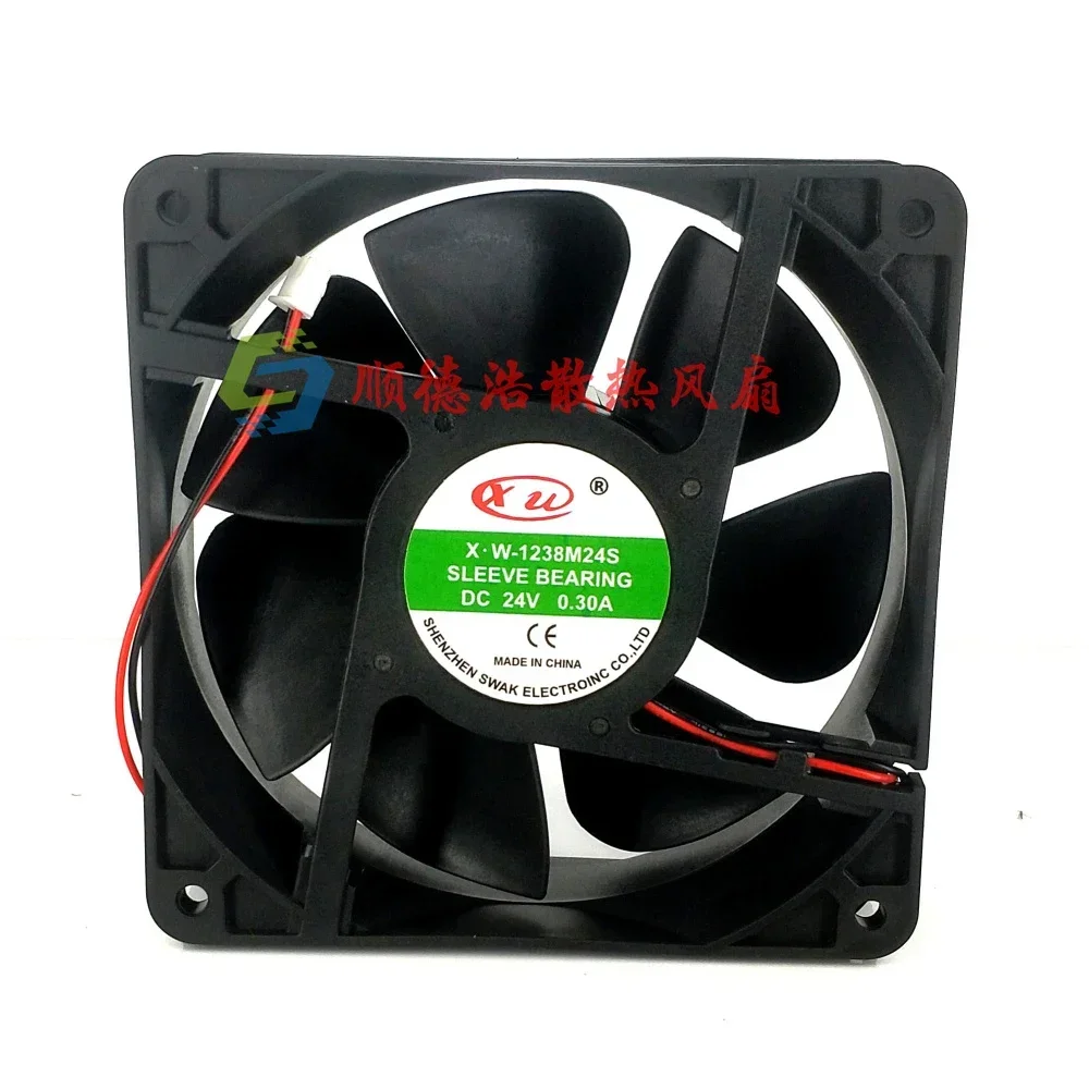 X.W-1238M24S Ventilador de enfriamiento del inversor DC 24V 0.3A 12038 12CM 120*120*38mm 2 cables