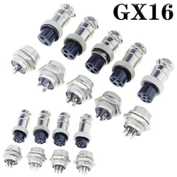 Conector Aviación GX16 Metal – Terminal Eléctrico Fijo Multi‑Pines