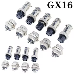 Conector Aviación GX16 Metal – Terminal Eléctrico Fijo Multi‑Pines