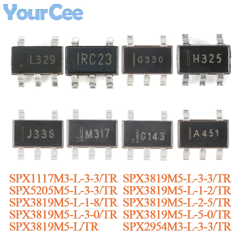 50 uds/5 uds SPX3819M5-L SPX3819M5-L-3-3/TR L3 SPX3819 S SOT23-5 regulador LDO 500mA 3,3 V IC Chip SPX1117M3-L-3-3 SPX5205M5-L-3-3