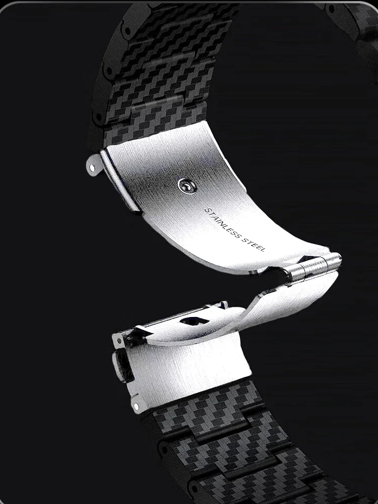 Correa de fibra de carbono para Xiaomi Mi Watch S4/S3/S2/S1/Watch 2 pro, repuesto de 22mm, pulsera Xiaomi Mi Color 2 - imagen 2