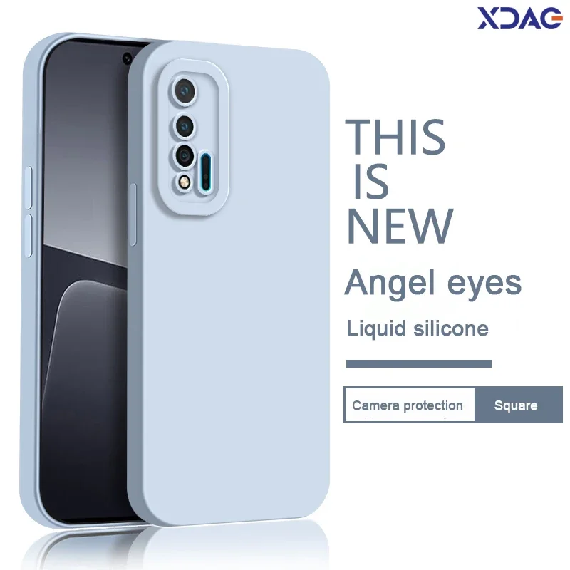 Funda cuadrada de silicona líquida para móvil, carcasa trasera protectora mate de lujo, suave y Original, Ojos de Ángel, para Huawei Nova6 Nova 6 SE 6SE 4G 5G - imagen 2