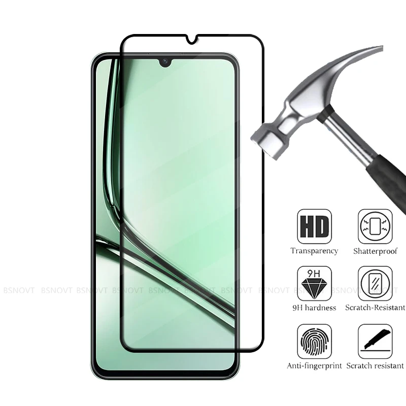 1/2/3/4 Uds para Realme Note 60X vidrio Realme Note 60X Protector de vidrio templado cubierta completa pegamento Protector de pantalla Realme Note 60X - imagen 3