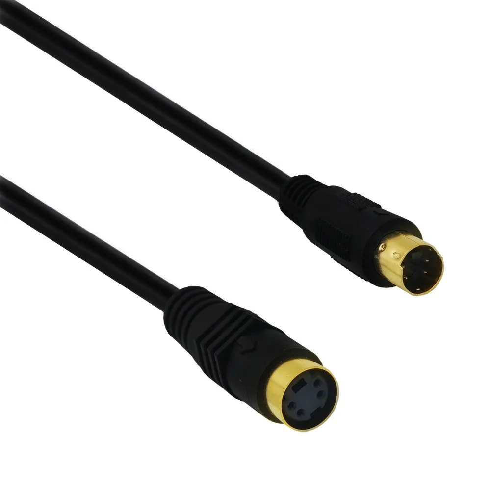 Cable S-Video de 4 pines macho a hembra, Cable adaptador de vídeo S a vídeo compuesto para PC, ordenador, vídeo, proyector AV, 1m, 1,8m, 3m - imagen 5