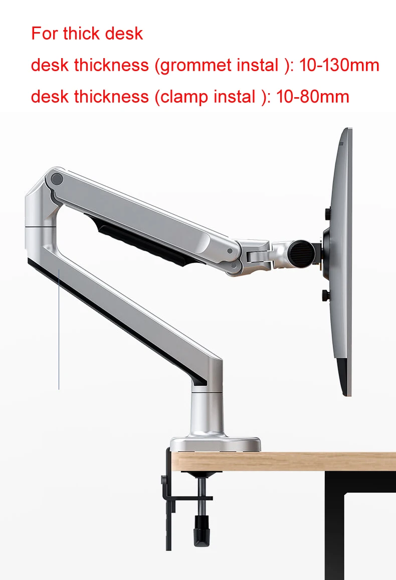 For thick desk