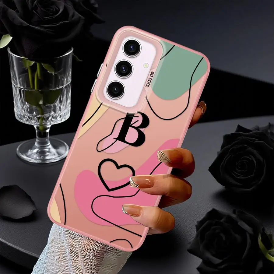 Funda trasera de teléfono para Samsung Galaxy A36 A25 A73 A22 A52 A33 A34 A23 A26 A53 A24 A32 letra A-B - imagen 5