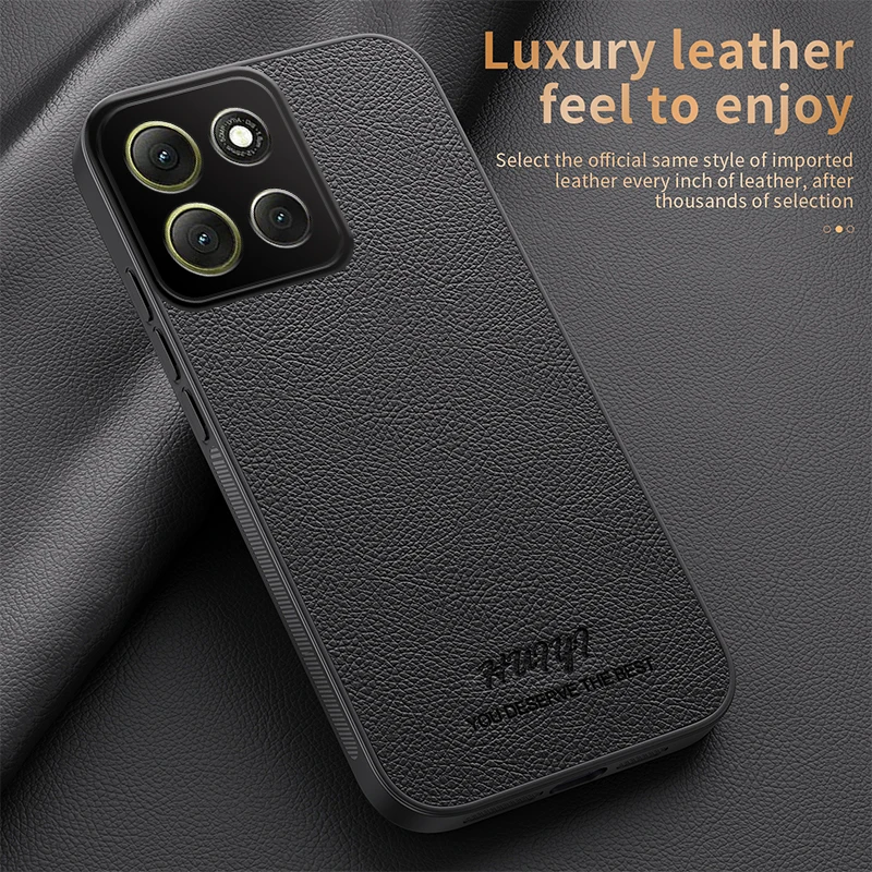 Funda de cuero mate para Moto G86 Power G 86 G96 G85 G75 G64 G35 G34 funda protectora trasera de silicona con marco suave magnético para coche