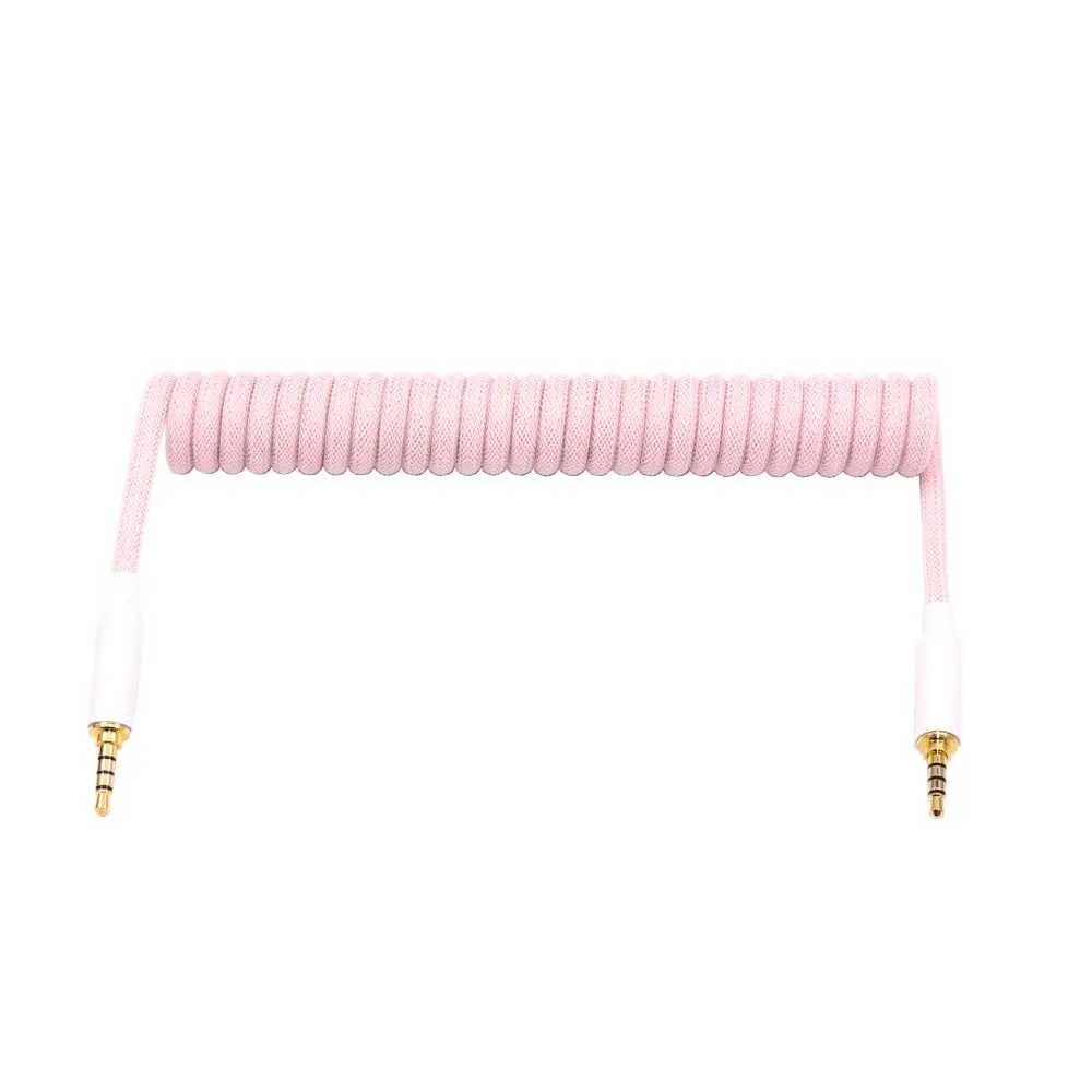 Angitu-Cable de datos de dopamina para teclado mecánico, Cable de transferencia de datos, TRRS en espiral, hecho a mano - imagen 5