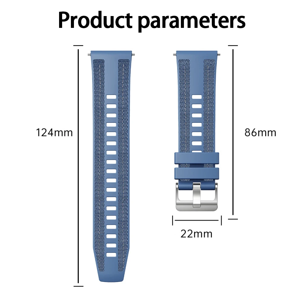 Correa oficial para HUAWEI WATCH GT 6 5 4 46mm reloj 4 5 Pro GT 3 2 Pro 46 mm 22mm banda Nylon deportes pulsera de silicona compuesta - imagen 4