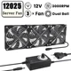 3 Fan 12025Dual Ball