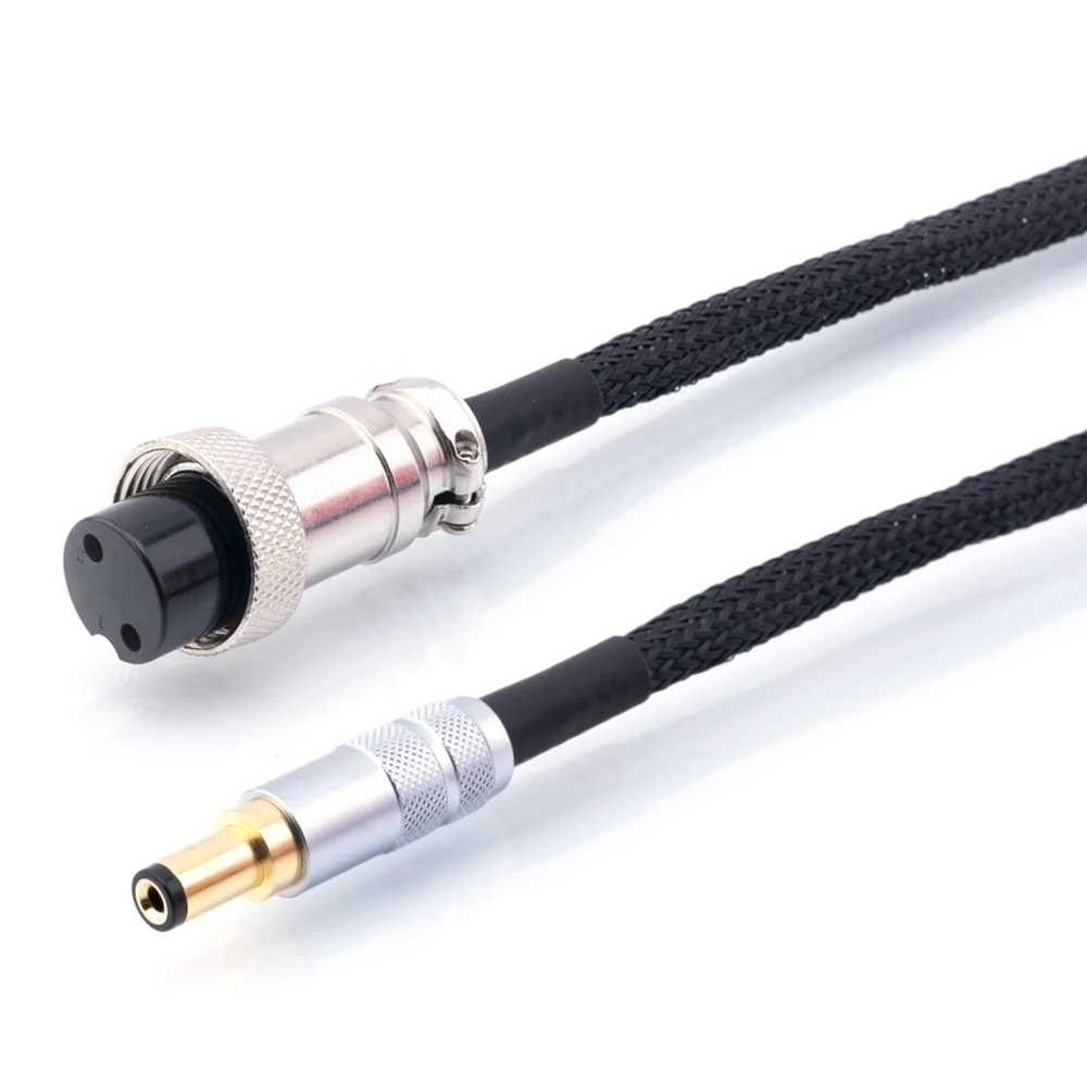 Cable de alimentación de CC Chapado en plata Hifi OCC, Pin de GX16-2 A Amplificador de Phono CA/CC de 5,5x2,5/2,1 MM, Cable de salida de fuente de alimentación lineal