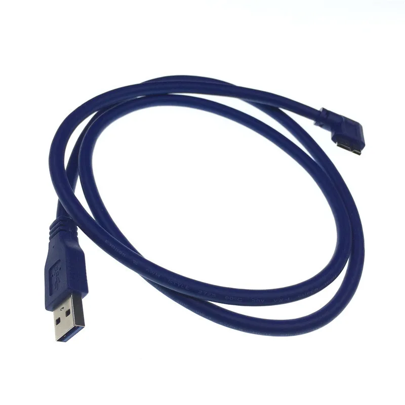 Cable USB 3,0 de 90 grados, tipo A, macho A Micro B, macho, ángulo izquierdo y derecho, 5gbps, para cámara SLR/disco duro móvil - imagen 2