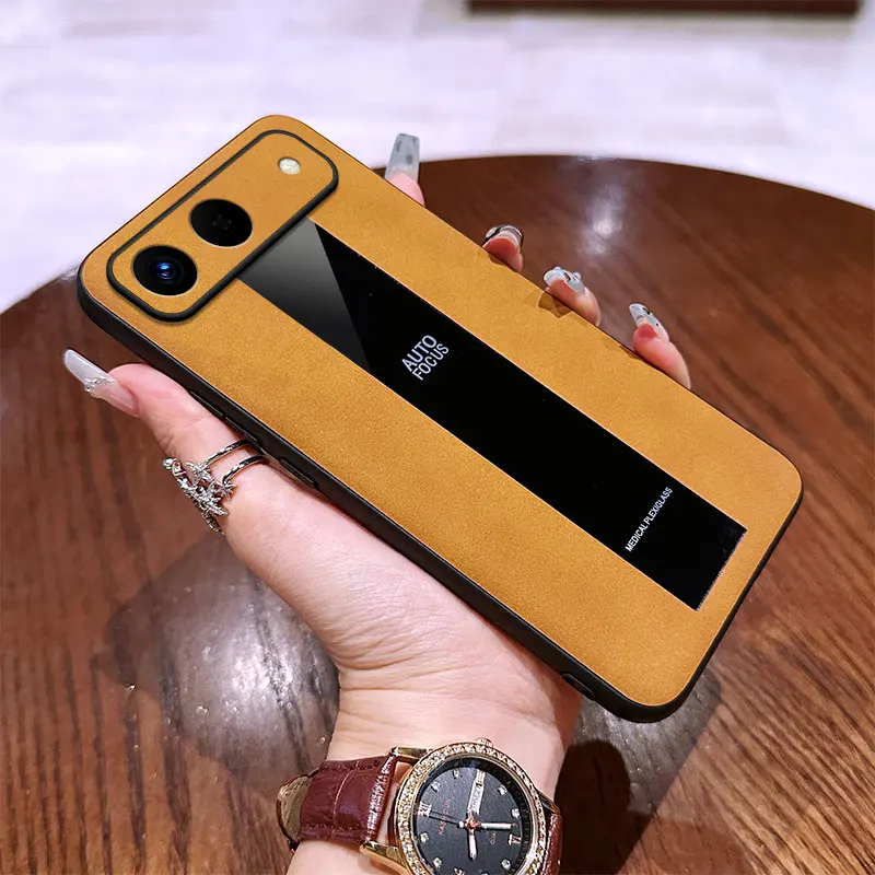 Funda para Tecno Spark Slim Pova Slim piel de oveja PU cuero terciopelo textura suave antideslizante cubierta a prueba de golpes para Tecno Pova Slim - imagen 3