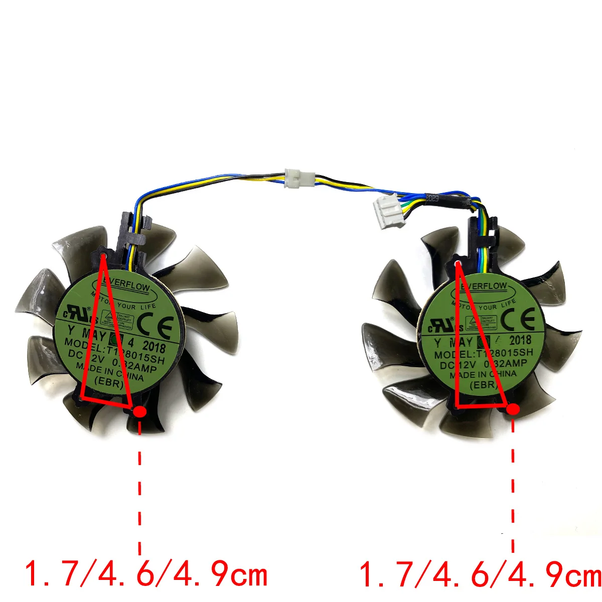 Nuevo para MANLI LEADTEK GeForce GTX1060 P106 Gallardo ventilador de repuesto para tarjeta gráfica T 128015 SH - imagen 4