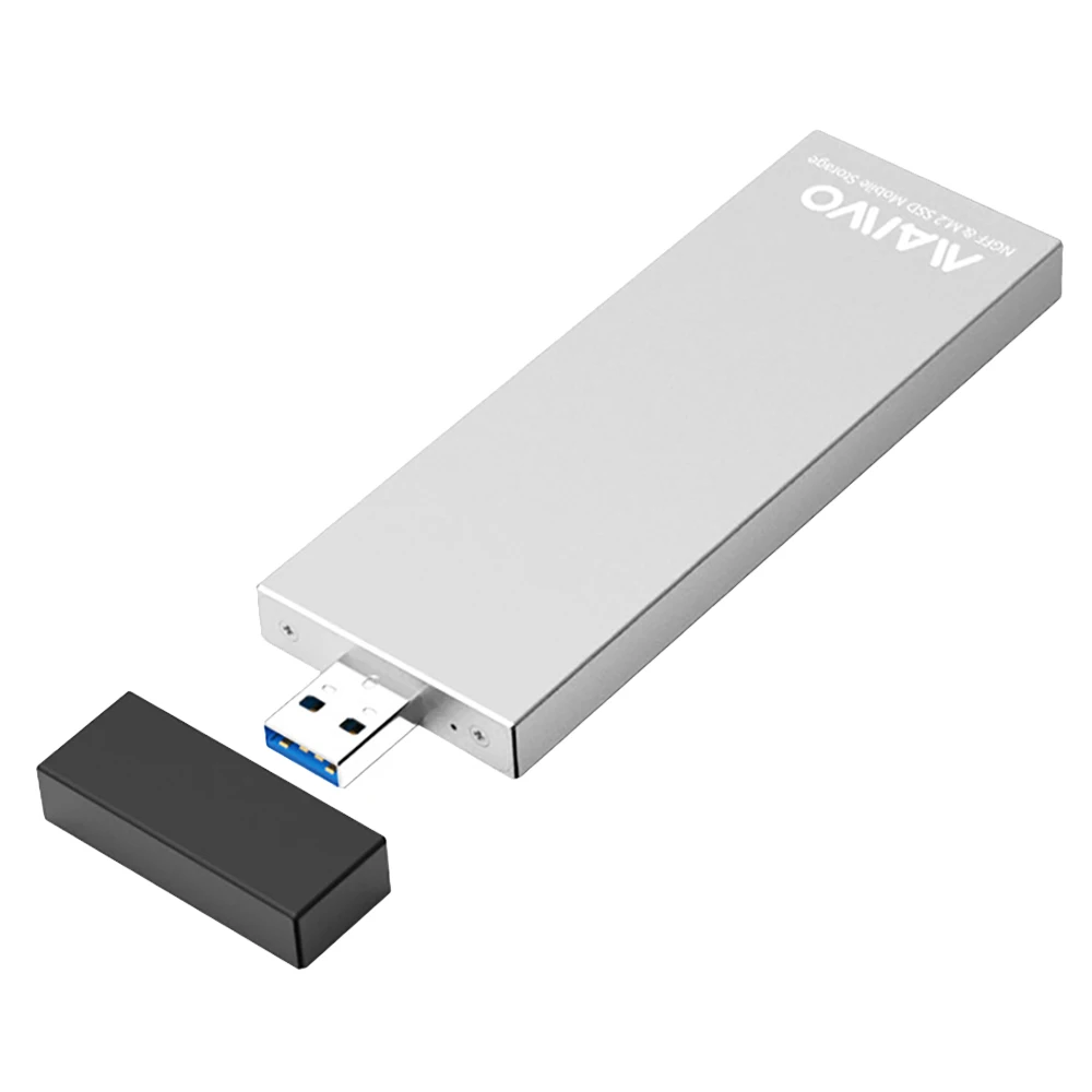 MAIWO-caja de disco duro K17N, USB 3,0 a M.2, Protocolo NGFF SATA, caja de unidad de estado sólido plateada