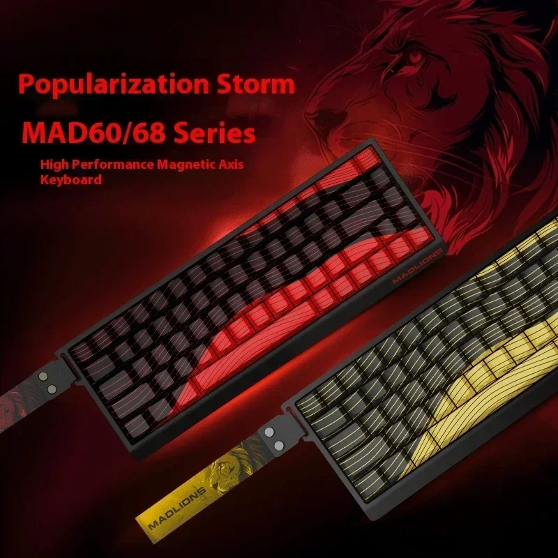 FGG MAD60 MAD68 Pro Series Teclado mecánico interruptor magnético E-sport 0.04RT 8K tasa de orolling 0.125ms latencia aluminio - imagen 2