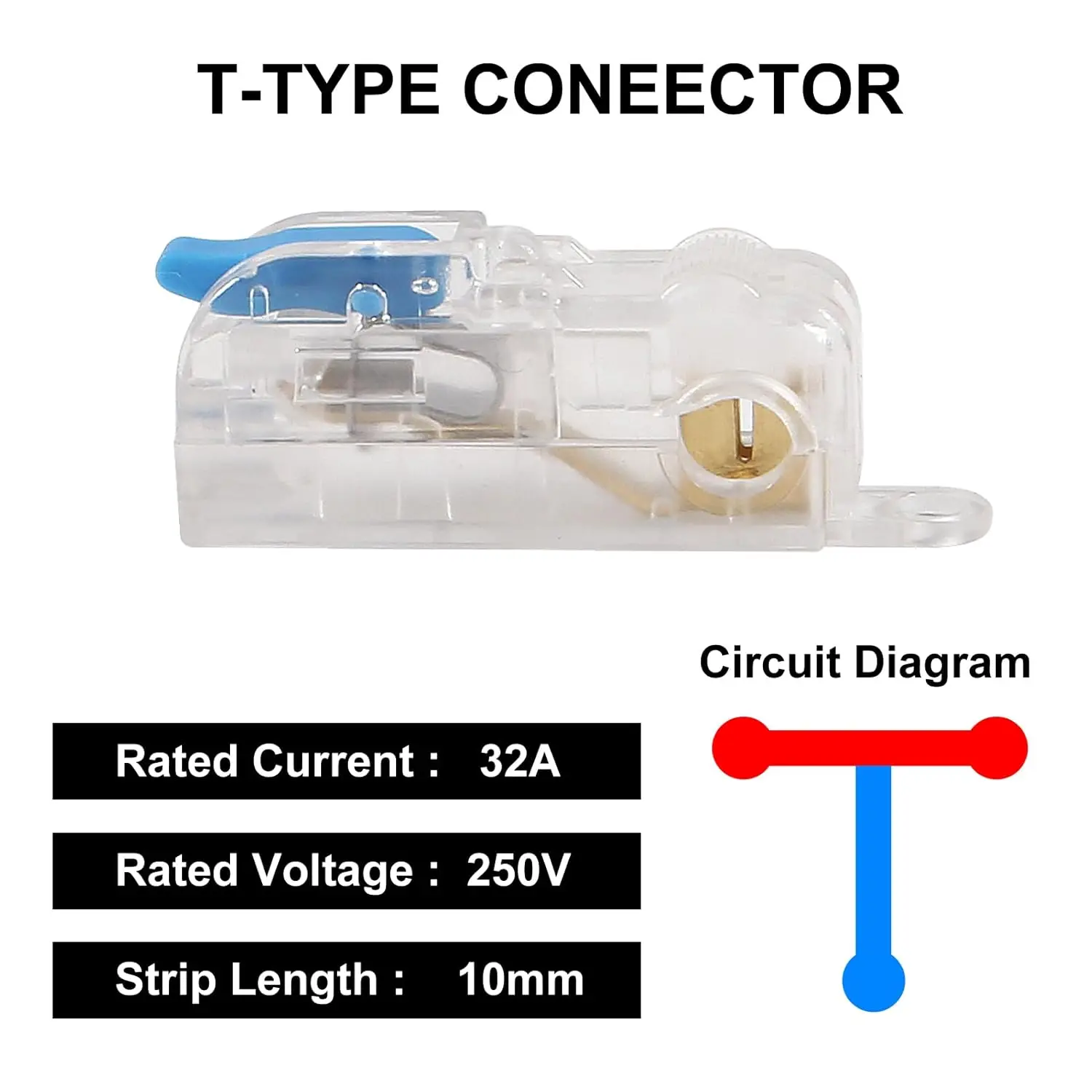 20 piezas conectores de cable T Tap terminales de desconexión, conector divisor de cable de bajo voltaje Push-in, conectores de cable rápido de palanca - imagen 3