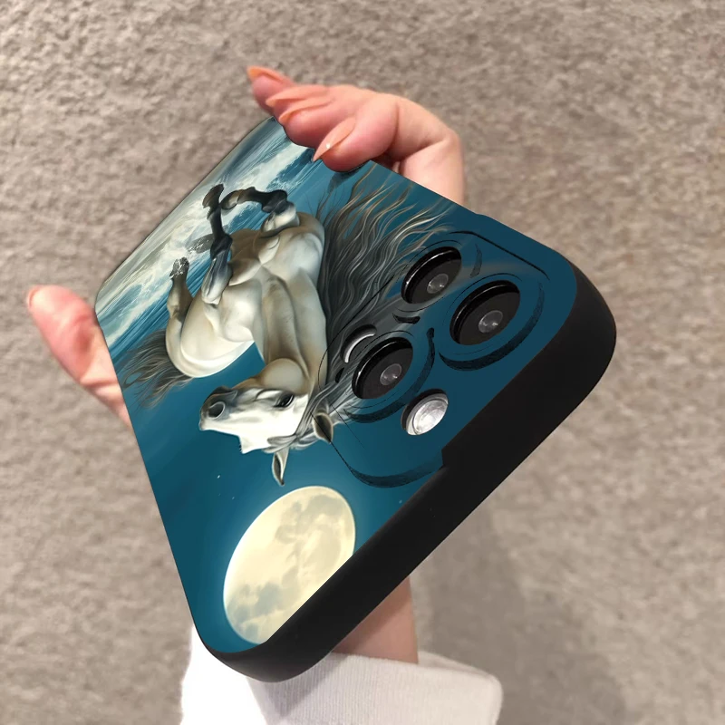 Funda de teléfono con forma de caballo para iPhone 17, funda de silicona suave a prueba de golpes para iPhone 16 Pro Max 15 14 13 12 11 XS X XR 7 8 Plus 16E 17 - imagen 2