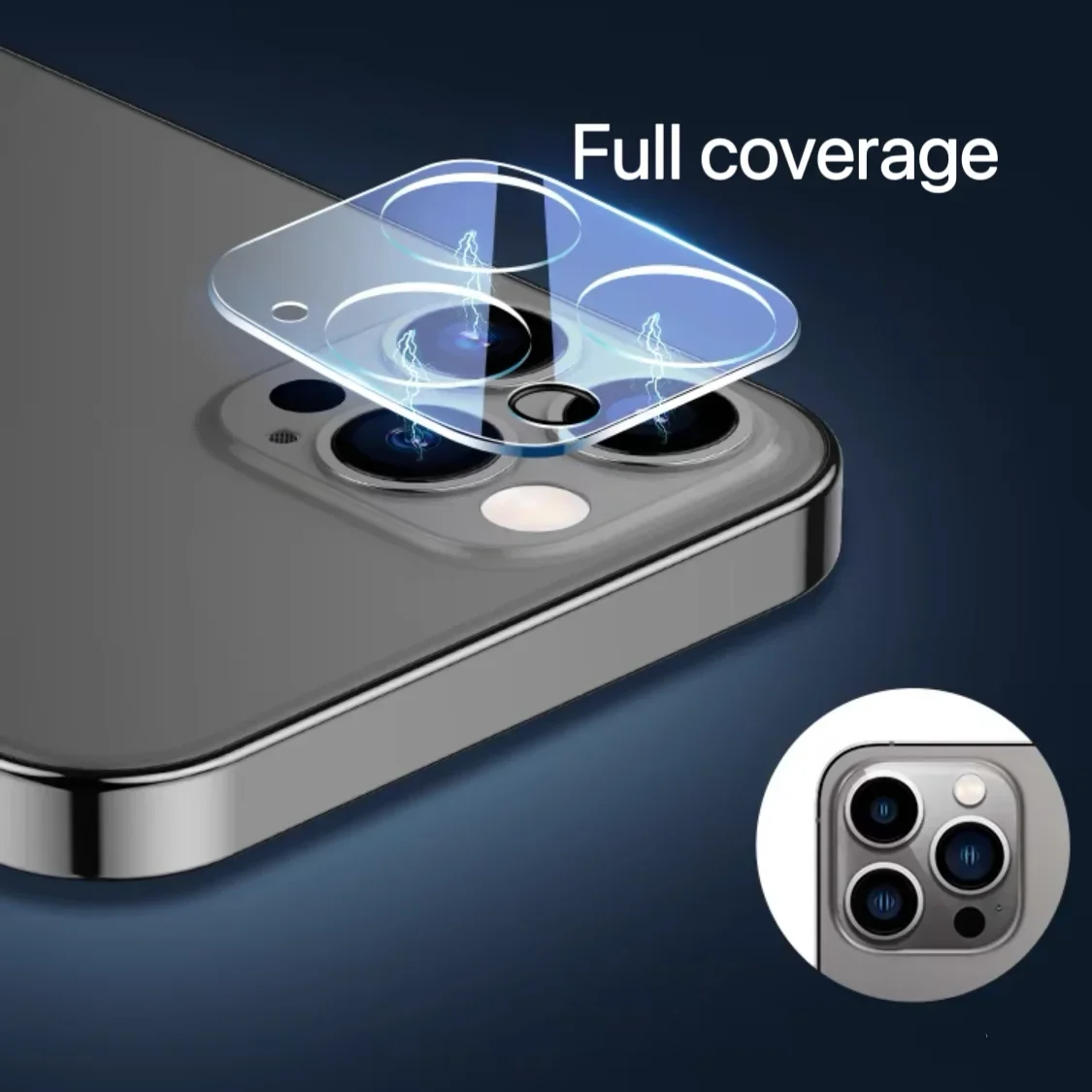 2 uds para IPhone 14 15 Pro Max Plus lente de cámara vidrio templado de seda cobertura completa protectora para IPhone 15 14/13/12 Serie - imagen 2