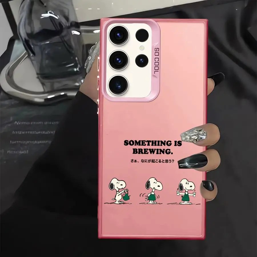 Funda trasera de teléfono con dibujos animados bonitos S-S-noopyS para Samsung Galaxy S21 S20 Plus S25 Note 20 Ultra S23 S24 FE S23 S22 - imagen 2